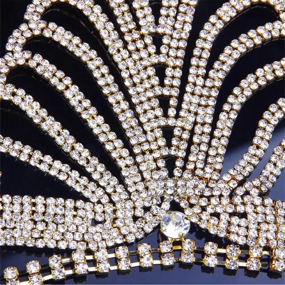 NEW Sparkling Bling Swarovski Crystal Bikini Body Chain Top & Thong Set - Picture 6 of 6